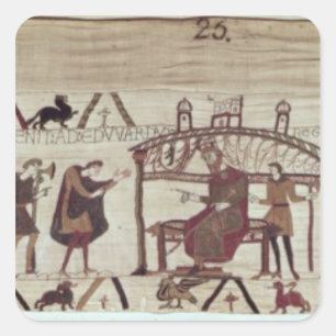 Earl Harold kehrt nach England zurück, um König zu Quadratischer Aufkleber