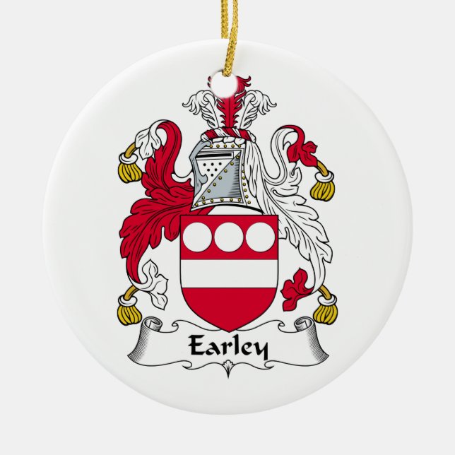 Earley Familienwappen Keramikornament (Vorne)