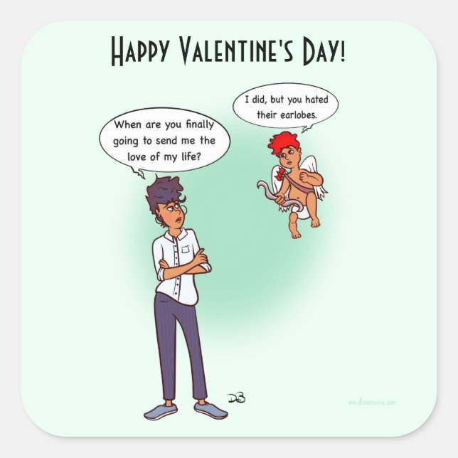 Earlobes Square Stickers (Vorderseite)