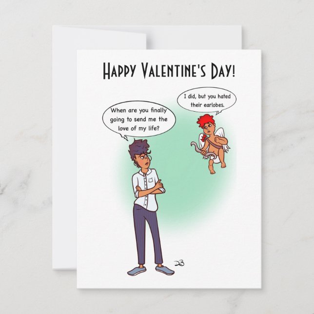 Earlobes Valentine's Day Flatcard (Vorderseite)