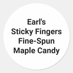 Earls Sticky Maple Candy Hankamer Artjunkhaus Yum Runder Aufkleber