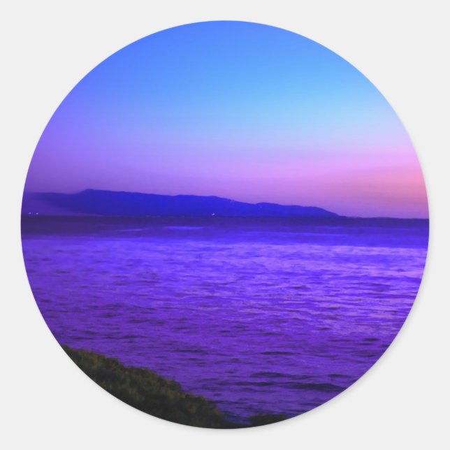 Early Abend Mist Runder Aufkleber (Vorderseite)