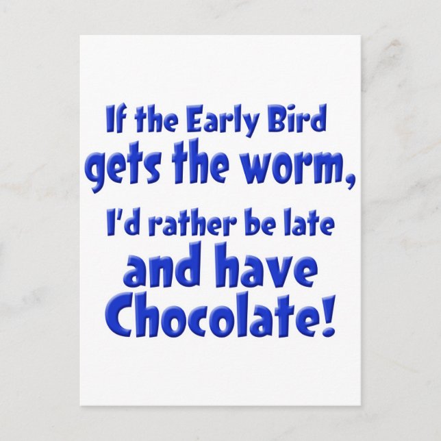 Early Bird Postkarte (Vorderseite)