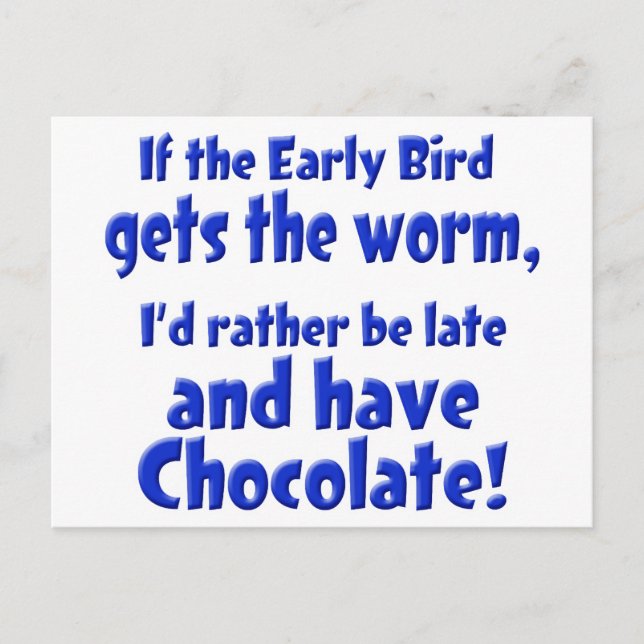 Early Bird Postkarte (Vorderseite)