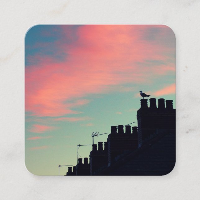 Early Bird Quadratische Visitenkarte (Vorderseite)