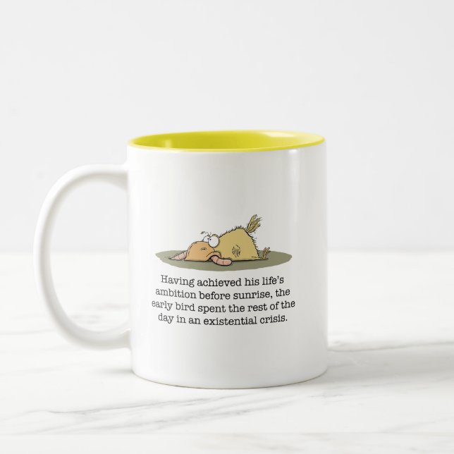 Early Bird-Tasse Zweifarbige Tasse (Links)