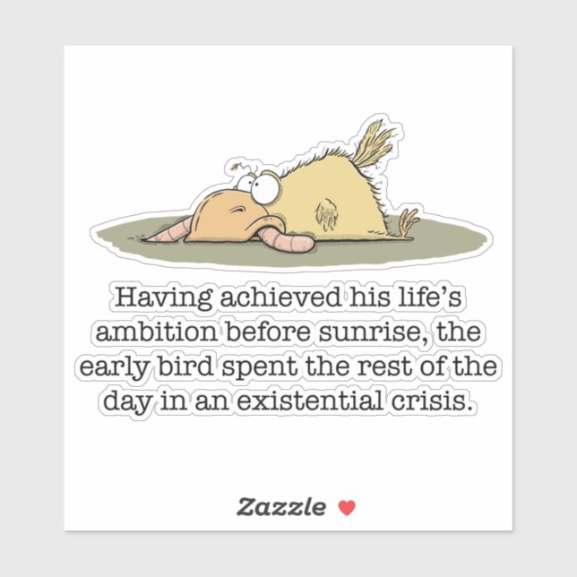 Early Bird Vinyl Sticker (Blatt)