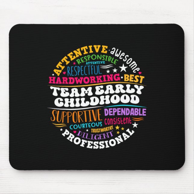Early Childhood Team Ece Teacher Back To School Ed Mousepad (Vorne)