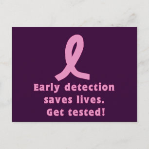 Early Detection Rette Leben getestet werden! Postkarte