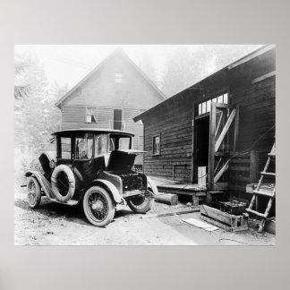 Early Electric Auto: 1919 Poster