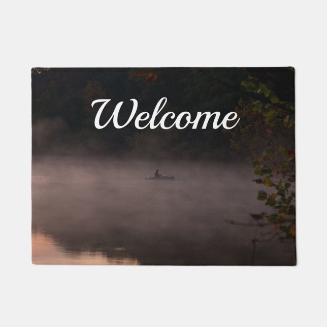 Early Foggy Fishing Welcome Doormat Fußmatte (Vorderseite)