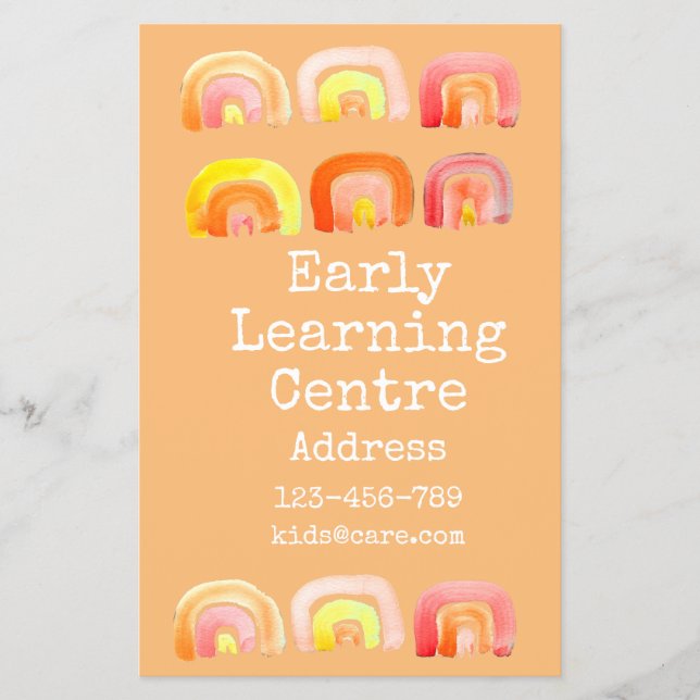 Early Learning Center Daycare Regenbogen Flyer (Vorne)