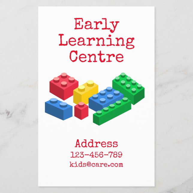 Early Learning Center Daycare Steine Flyer (Vorne)
