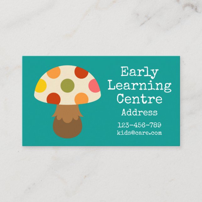 Early Learning Daycare Pilz Business Card Visitenkarte (Vorderseite)