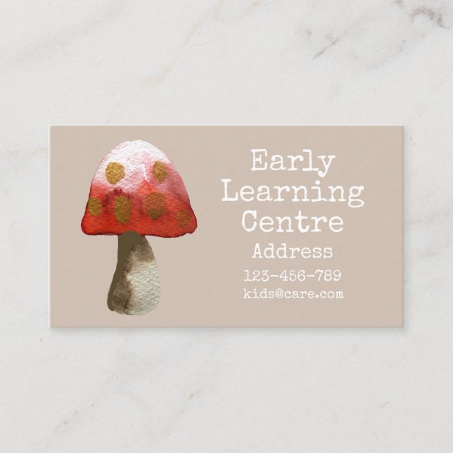 Early Learning Daycare Pilz Business Card Visitenkarte (Vorderseite)