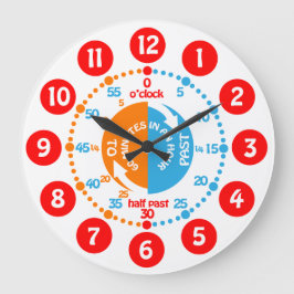 Early learning learn to tell time wall clock große wanduhr
