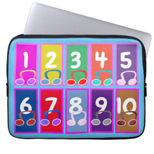Early Mathe Numbers 1 bis 10 Elektronik Bag Laptopschutzhülle