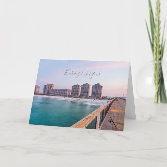 Early Navarre Beach Florida Angeln denken an U Karte (Vorderseite)