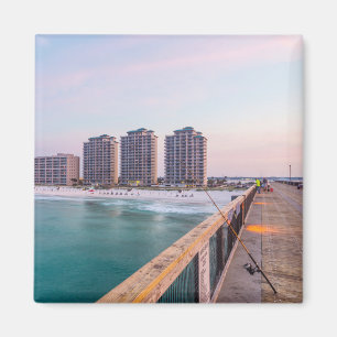 Early Navarre Beach Florida Fischen Magnet