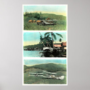 Early Papua Neue Guinea Aviation Print Poster