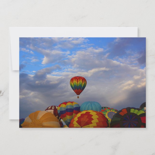 Early Riser Ballon - Einladungen (Vorderseite)