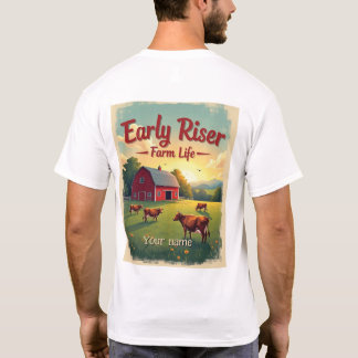 Early Riser Retro Farm Stall Szene T-Shirt