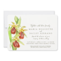 Early Spider Orchid Aquarell Hochzeit lädt ein