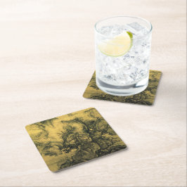 Early Spring & Guo Xi - Chinesische Kunst/kaiserli Rechteckiger Pappuntersetzer