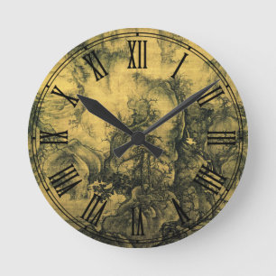 Early Spring & Guo Xi, Chinesische Kunst/Kaiserlic Runde Wanduhr