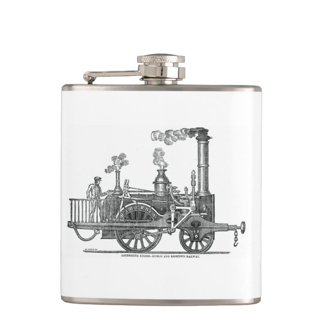 Early Steam Locomotive Flachmann (Vorderseite)