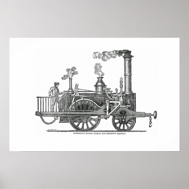 Early Steam Locomotive Poster (Vorne)