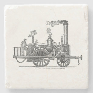 Early Steam Locomotive Steinuntersetzer