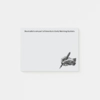 Early Warning System Journalist Post-it® Notizen