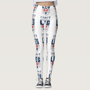 Earned Not Given Leg Day Gym Motivation Typografie Leggings