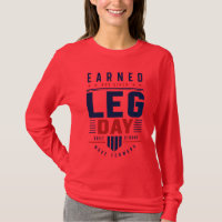 Earned Not Given Leg Day Gym Motivation Typografie