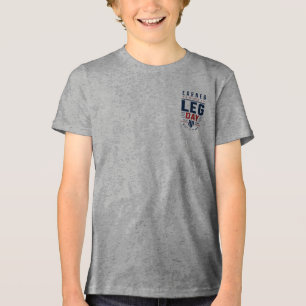 Earned Not Given Leg Day Gym Motivation Typografie Tri-Blend Shirt
