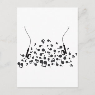 Earphones Postkarte
