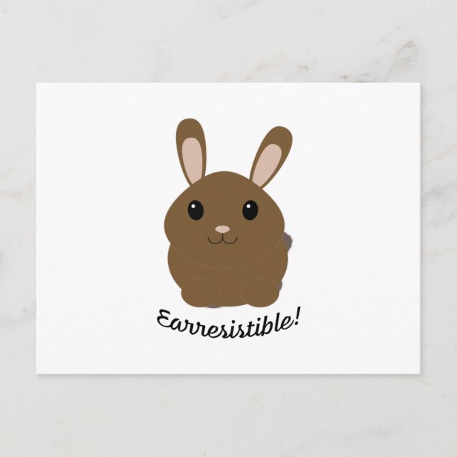 Earresistible Bunny Feiertagspostkarte (Vorderseite)