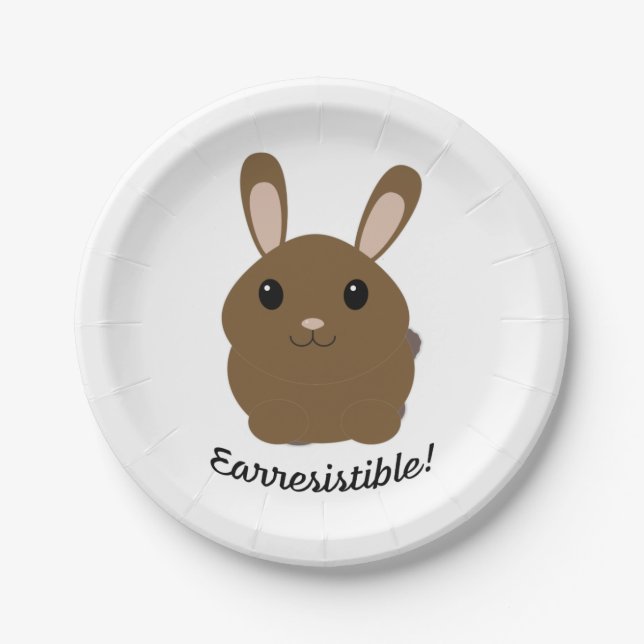 Earresistible Bunny Pappteller (Vorderseite)