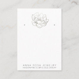 *~* EARRING ANZEIGEN QR Silver Glitzer Blume Busin Visitenkarte