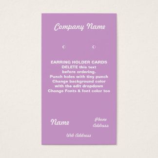 EARRING Cards Benutzerdefinierte Visitenkarten