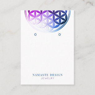 Earring Display Card ・ Blume von Life/Mandala Visitenkarte
