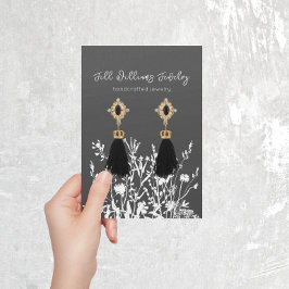 Earring Display Card ・ Earthy floral logo