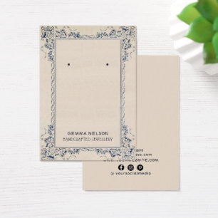 Earring Display Card ・ Vintage floral Social Media