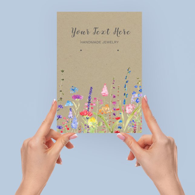 Earring Display Card ・ Watercolor Wild Blume (Von Creator hochgeladen)