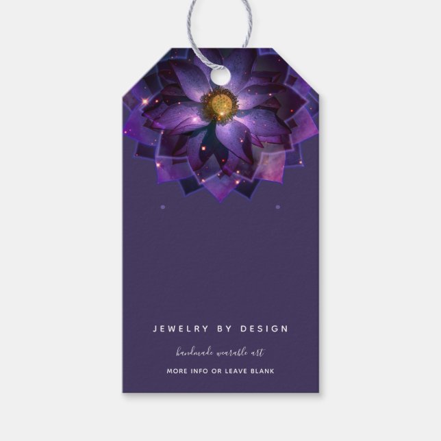 Earring Display, Mystical Lotus Mandala Crafters Geschenkanhänger (Vorderseite)
