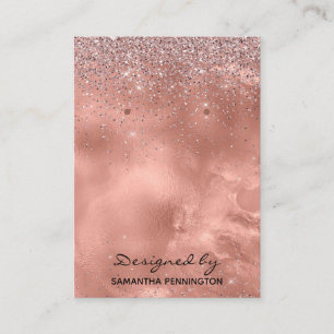 Earring Display Rose Gold Imitats Fossil & Glitzer Visitenkarte