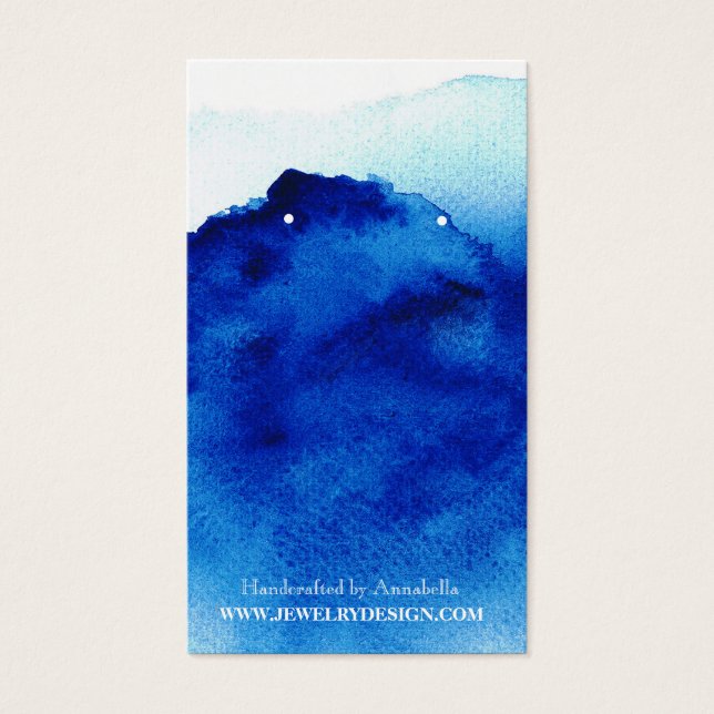 Earring Holder / Aquarellblau (Vorderseite)