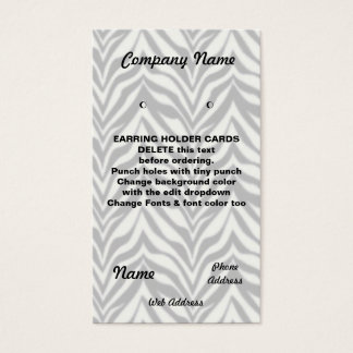 EARRING HOLDER Cards Benutzerdefinierte Visitenkar