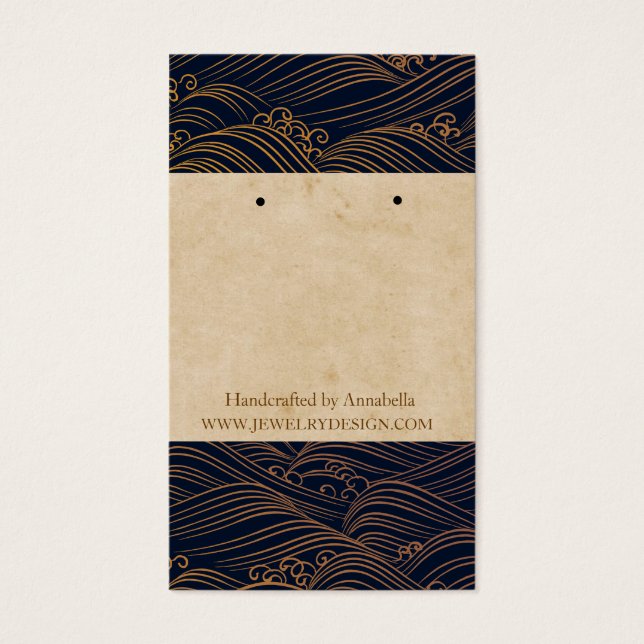 Earring Holder (Orient Accent Japanese Waves) (Vorderseite)